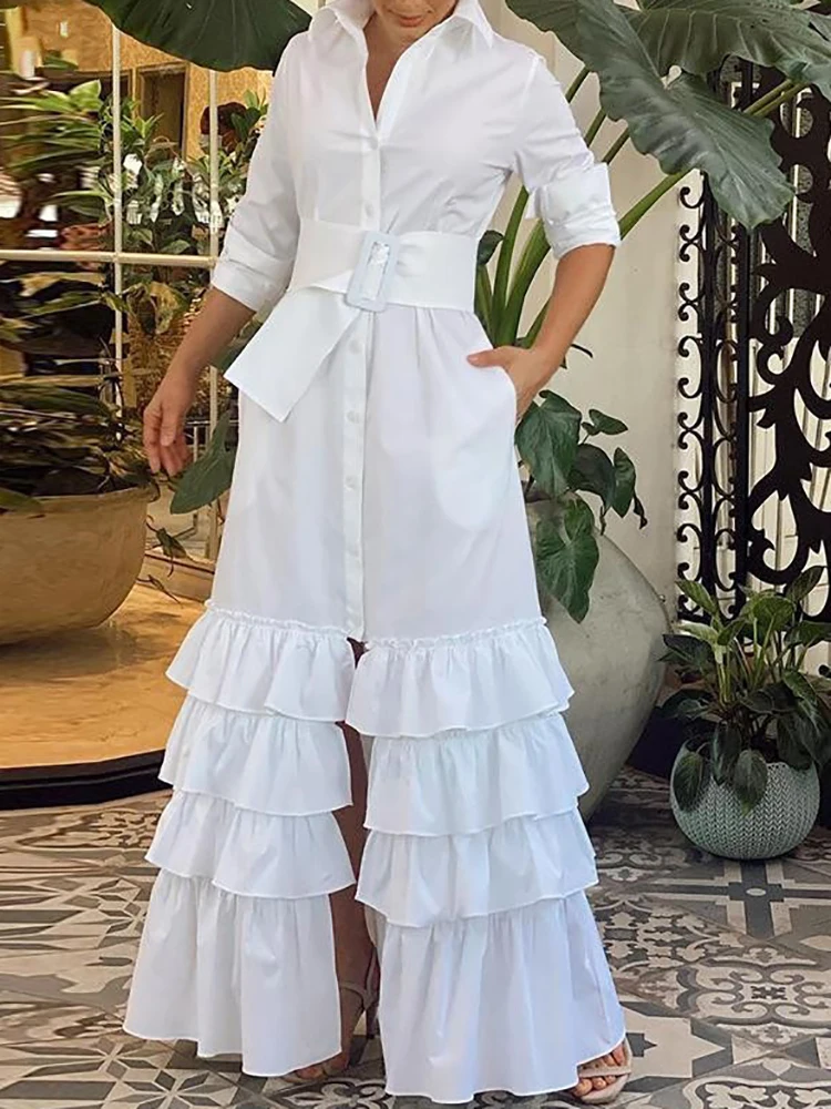 

New Spring Summer Women Long Sleeve Maxi Dress Loungewear Patchwork Holiday Solid Ladies Party Dress Streetwear Dropshipping