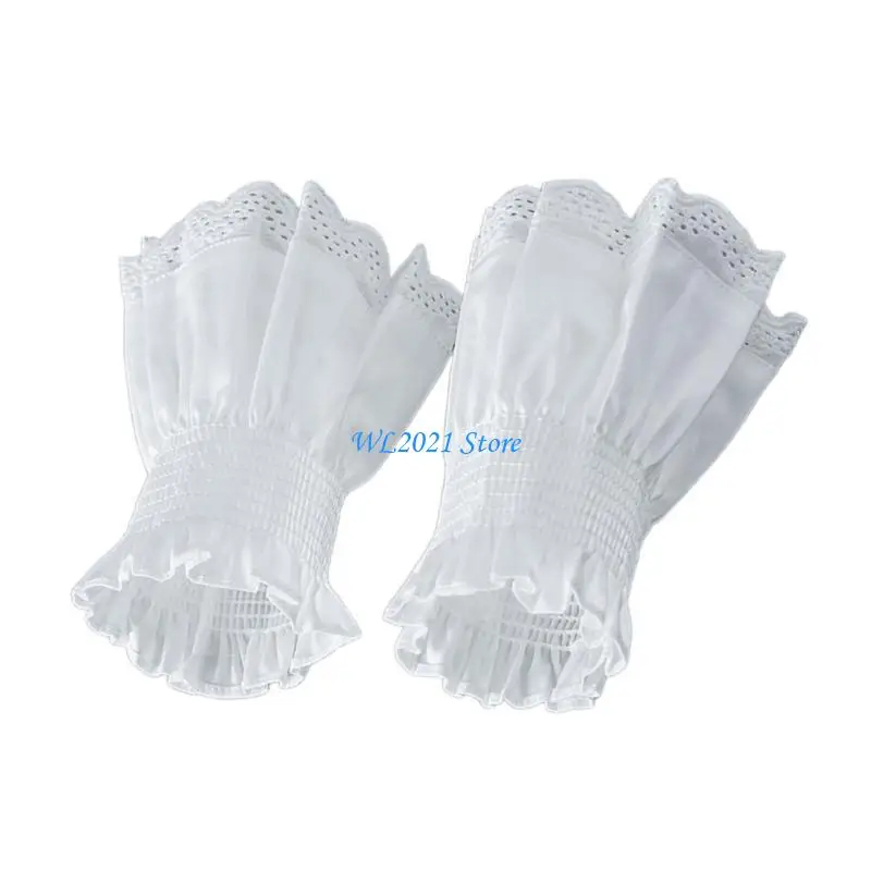 

G5GC Sweater Sleeves Flared Sleeves False Wrist Cuffs Decoration Wrist False Sleeves