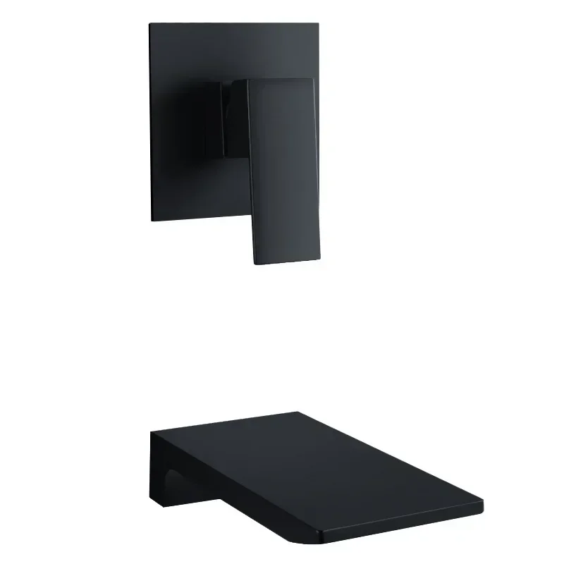 

Concealed waterfall hot and cold wall, embedded face basin faucet