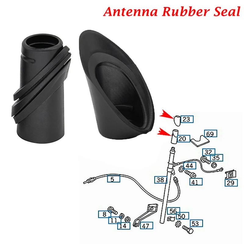 1 Set Car Aerial Antenna Rubber Seal Part 1248270898 1248270798 For Mercedes-Benz E-Class W124 A124 C124 Limousine Coupé Cabrió