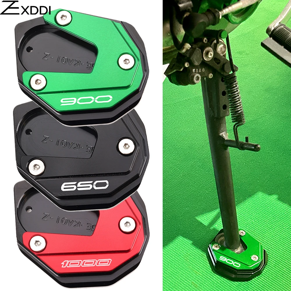 For KAWASAKI Z 650 800 900 1000 Z900 Z650 RS Z1000 SX Ninja 650 1000 Motorcycle Side Stand Enlarged Plate Kickstand Accessories