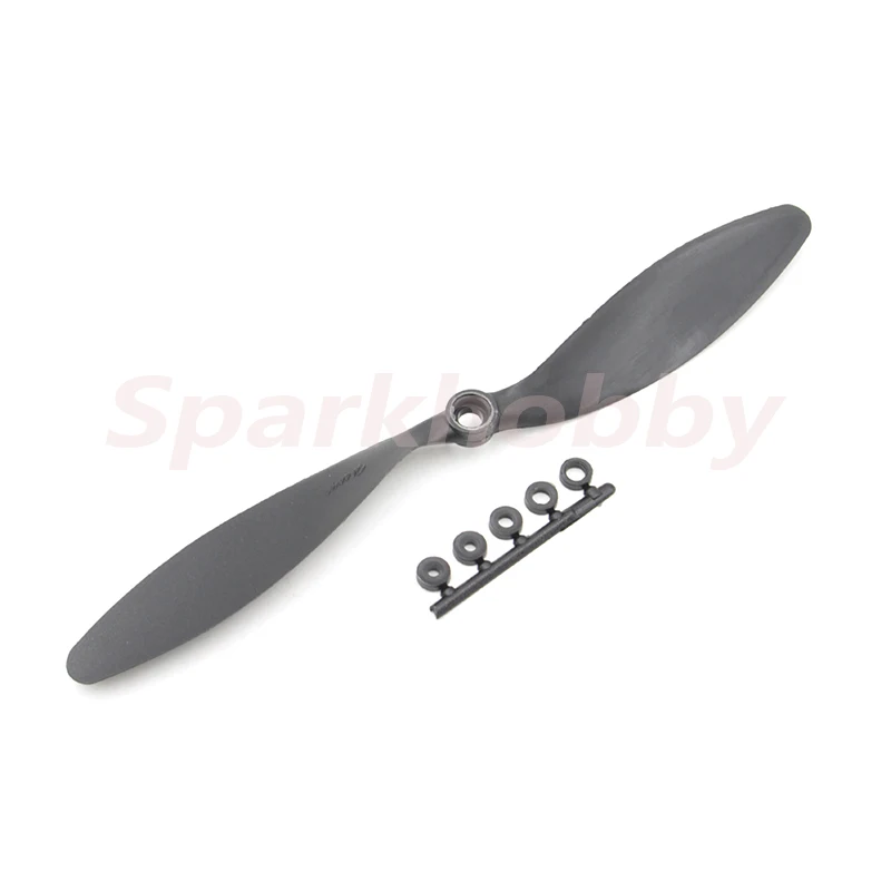 Haoye-hélice de agujero de 6mm, SF-7040 / 8060 / 9047 / 9060 / 1047 / 1147 con anillo de paleta, paleta de velocidad lenta para Avión RC, 10 Uds./lote