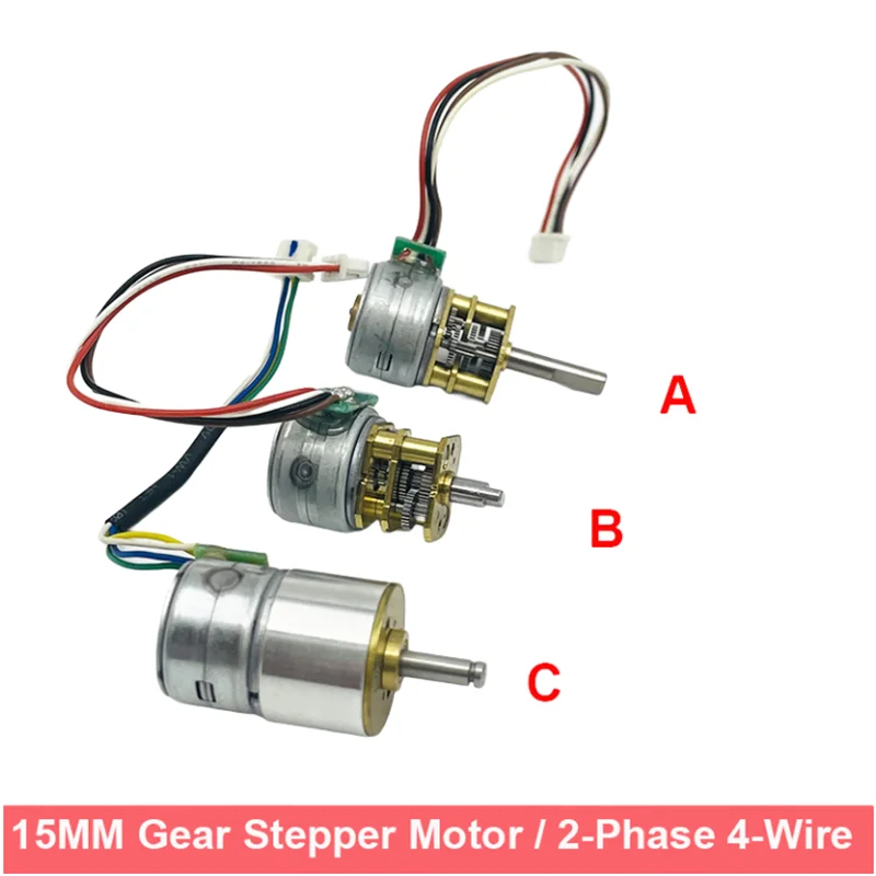 Mini 15BY 15MM Full Metal Gearbox Gear Stepper Motor 2-phase 4-wire Stepping Gear Motor Control Driver Board DIY Robot Monitor