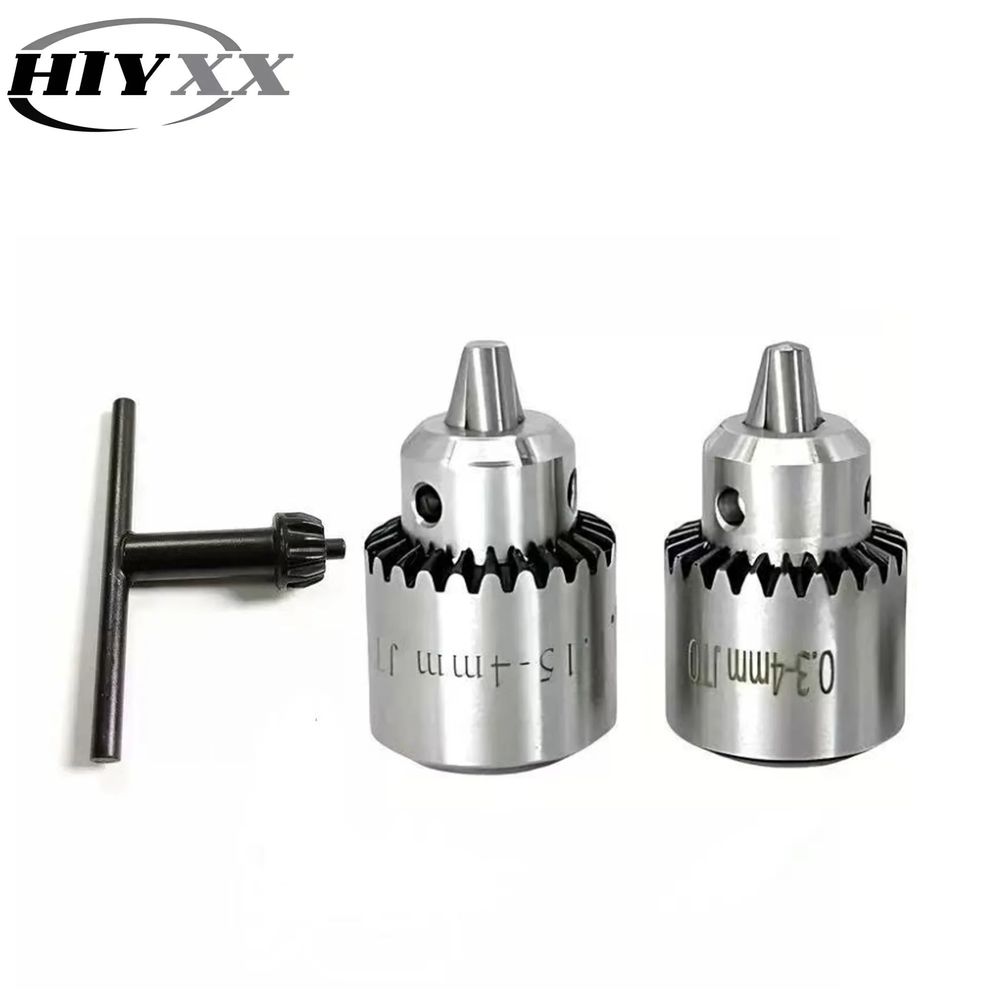 B16/B18 Taper Mount Mini Drill Chuck 3 Jaw Key Type HRC60 Hardened Steel High Accuracy Clamping for Drilling Machine