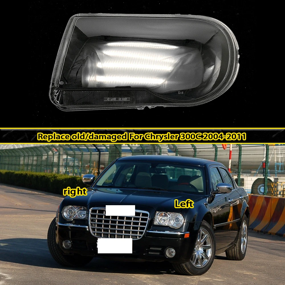 

Headlight Shade Headlamp Shell For Chrysler 300C 2004-2014 Headlamps Plastic Cover Lampshade