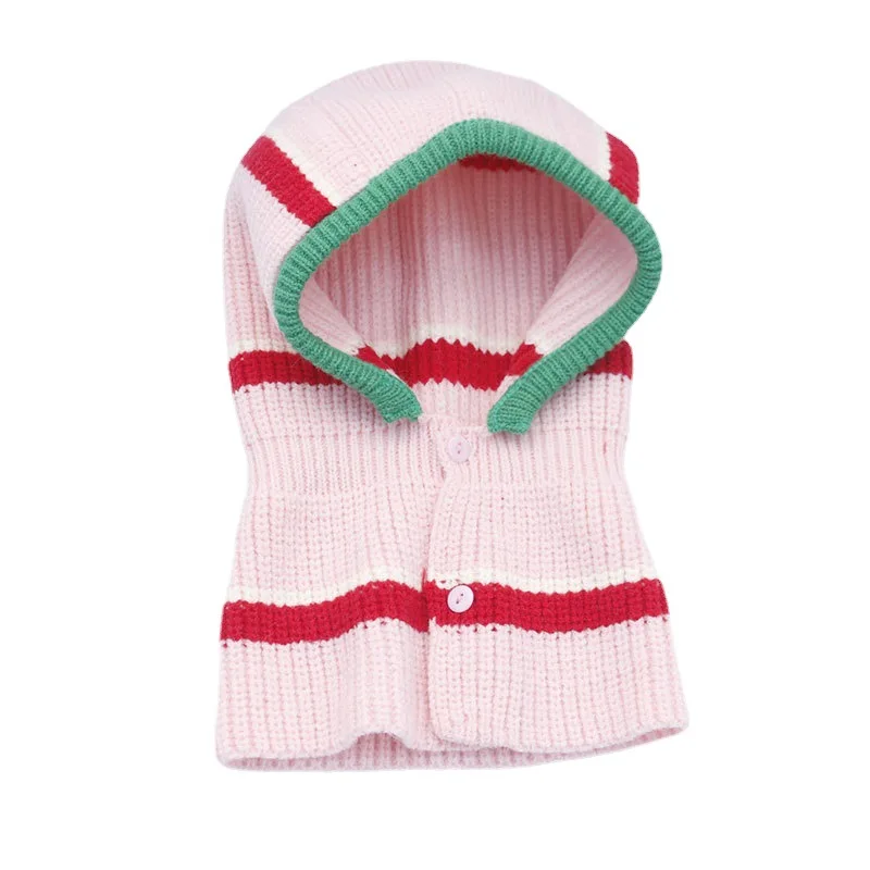 2 3 4 5 Years Old Winter Baby Knitted Hat Kids Boys Girls Beanies Earflap Snow Balaclava Windproof Warm Bonnets