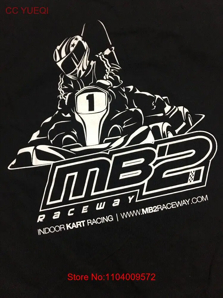 MB2 Raceway Indoor kart racing shirt size large Black