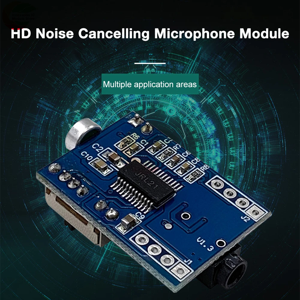 JRL21 HD Noise Reduction Microphone Module Power Amplifier Module Real-time Noise Reduction Core Sports Vocal Pickup Chip Board