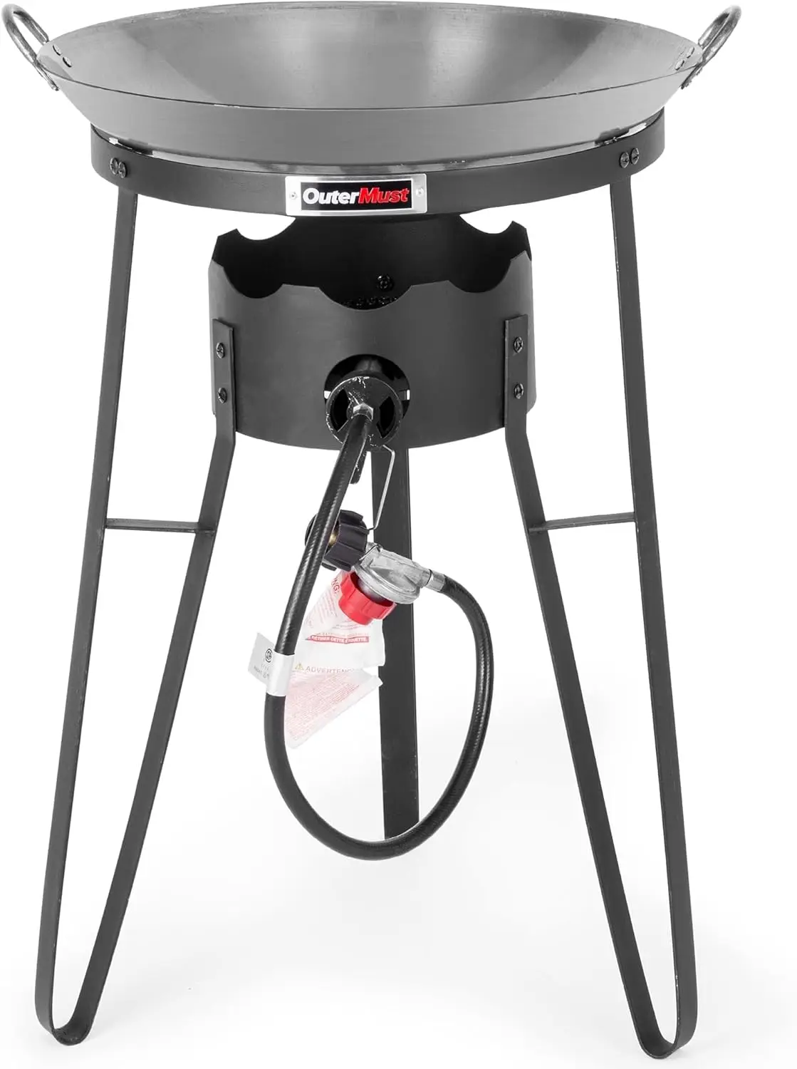 

High-Pressure Outdoor Gas Stove with Iron Wok, 54,000 BTU for Backyard BBQ and Cooking