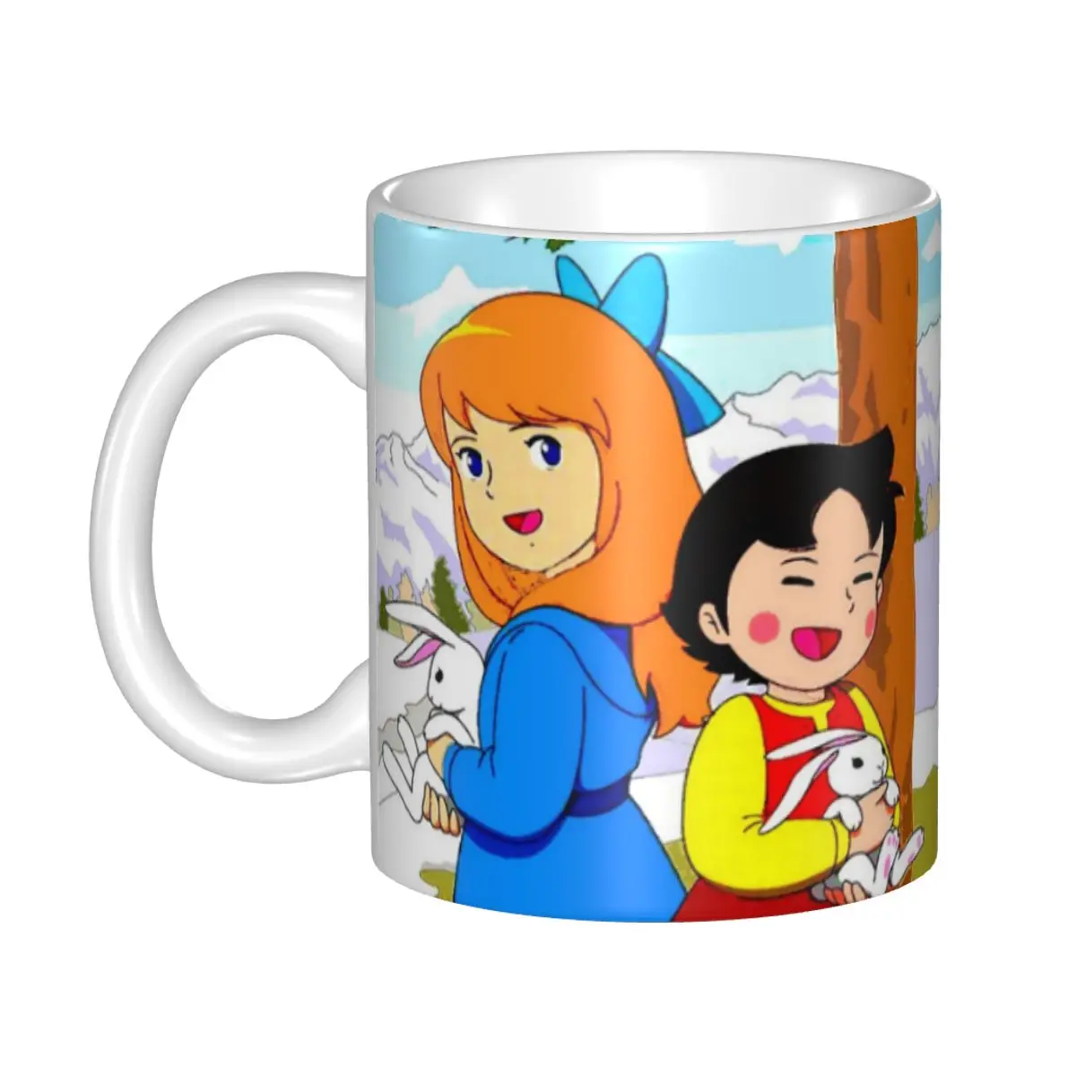 Alps Mountain Girl Happy Heidi Coffee Mug DIY Custom Ceramic Mug Creative Present Outdoor Work Camping Cups And Mugs