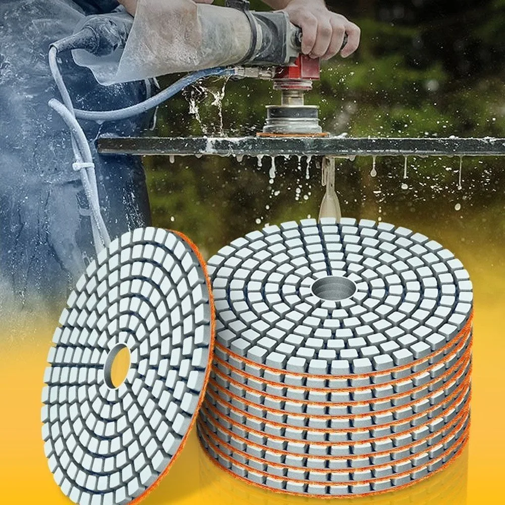 8/12/16PCS 4 Inch Diamond Polishing Pads Kit 100mm 50~3000grits Polishing Grinding Discs Wet Dry Use M14 Backing Pad