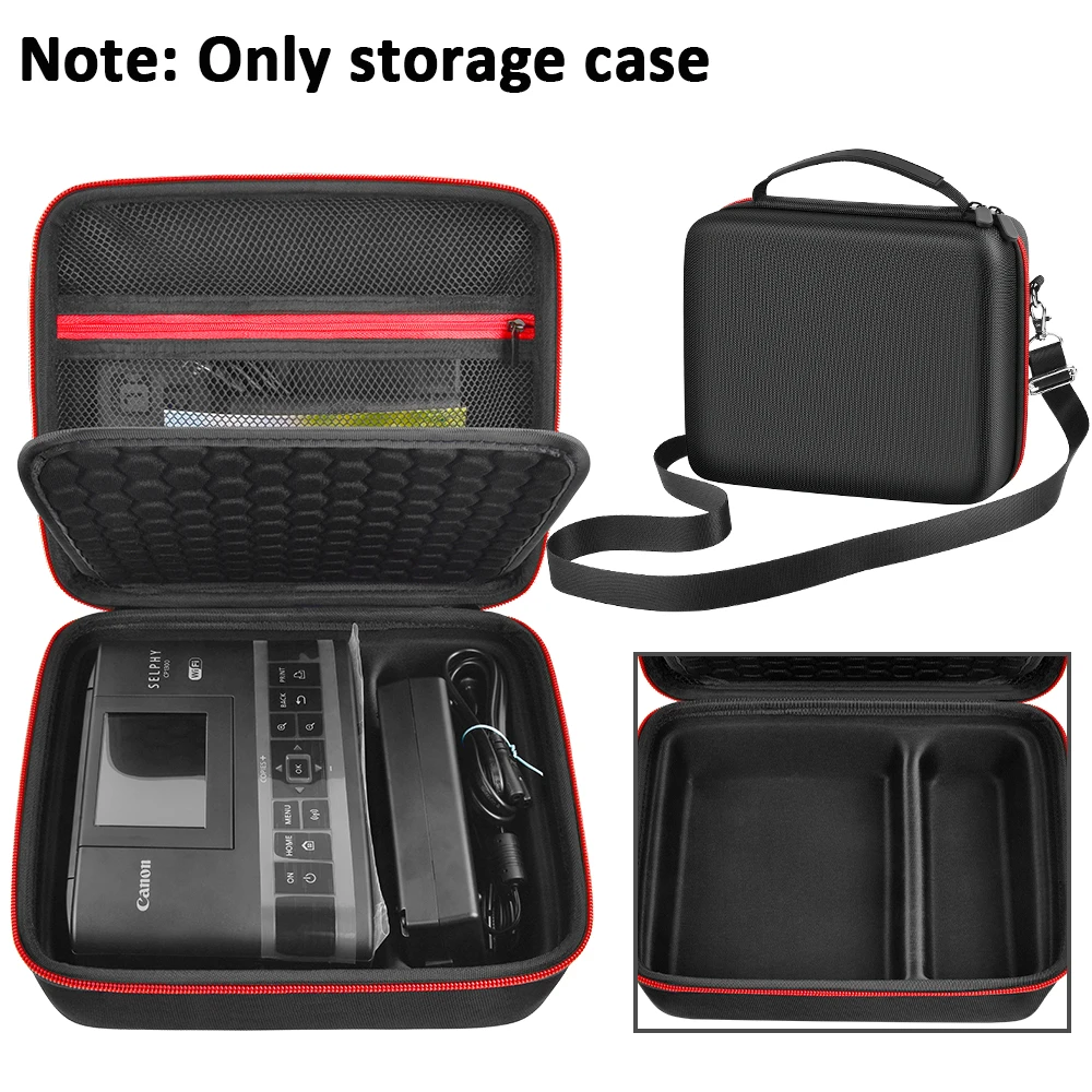 Bolsa de almacenamiento compatible con impresora fotográfica compacta inalámbrica Canon SELPHY CP1300/ CP1200/ CP1500 y juego de tinta/papel de color (solo bolsa)