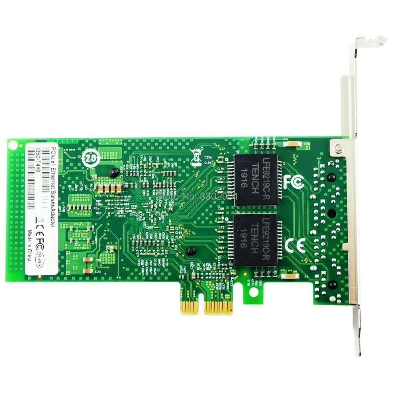 Used I350-T4V2 PCI-E X1 Network Intel I350AM4 chip 10M/100M/1000M NIC PCIe 2.0 RJ45*4 Quad port Lan card