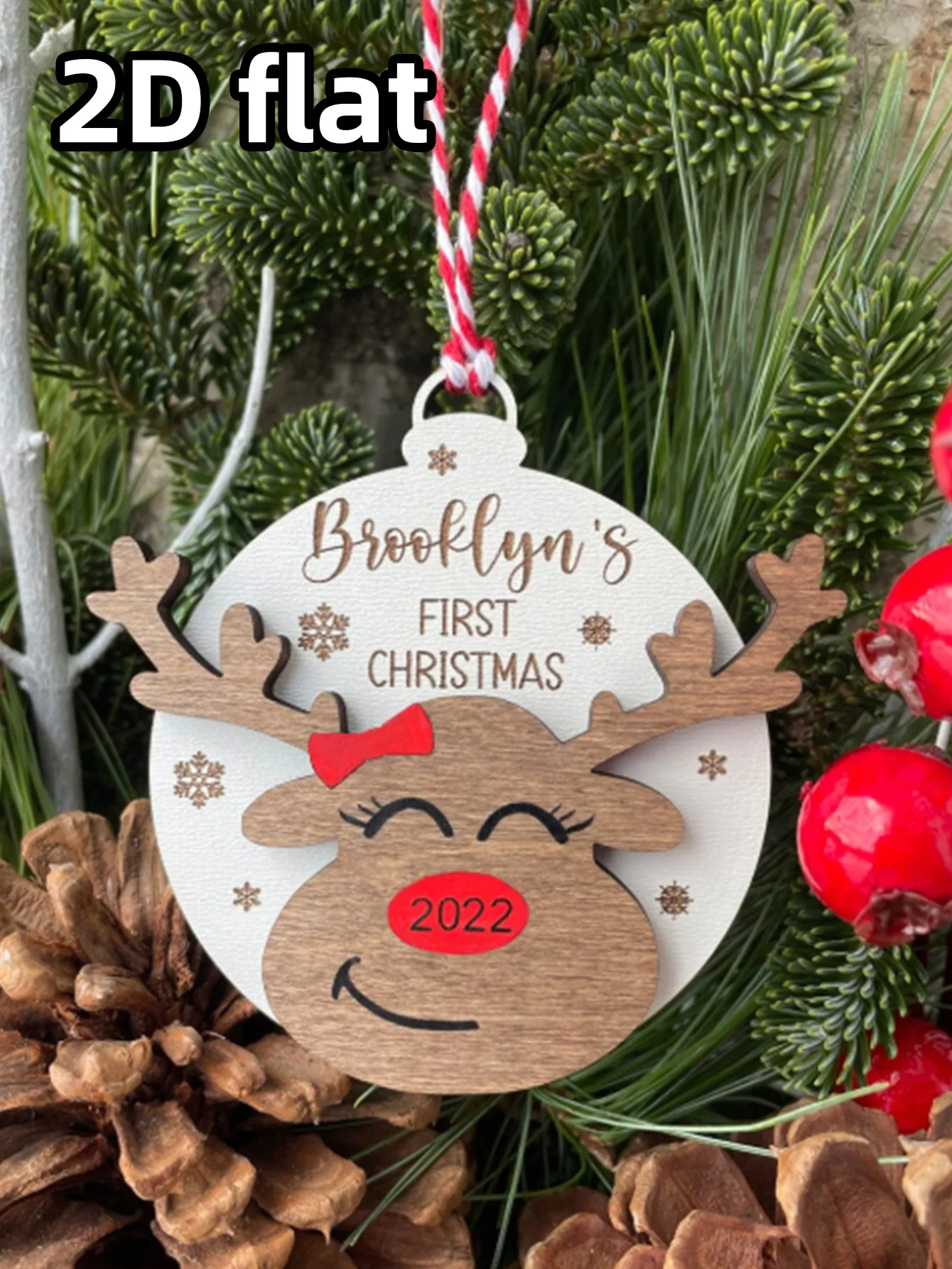 زينة عيد الميلاد الأولى للطفل - تذكار للعطلات المميزة - زينة شجرة عيد الميلاد المخصصة - هدية خاصة للأطفال لـ Ho