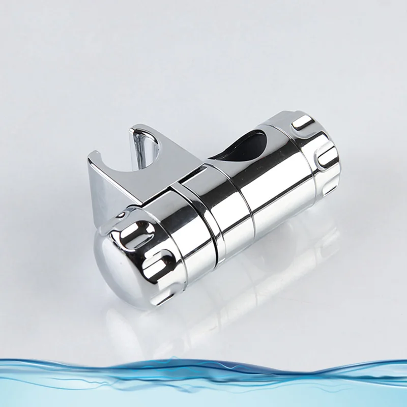 Adjustable Shower Head Bracket Chrome Plated for Bathroom Durable ABS Replacement Holder Stand Fits 25mm Riser Rails