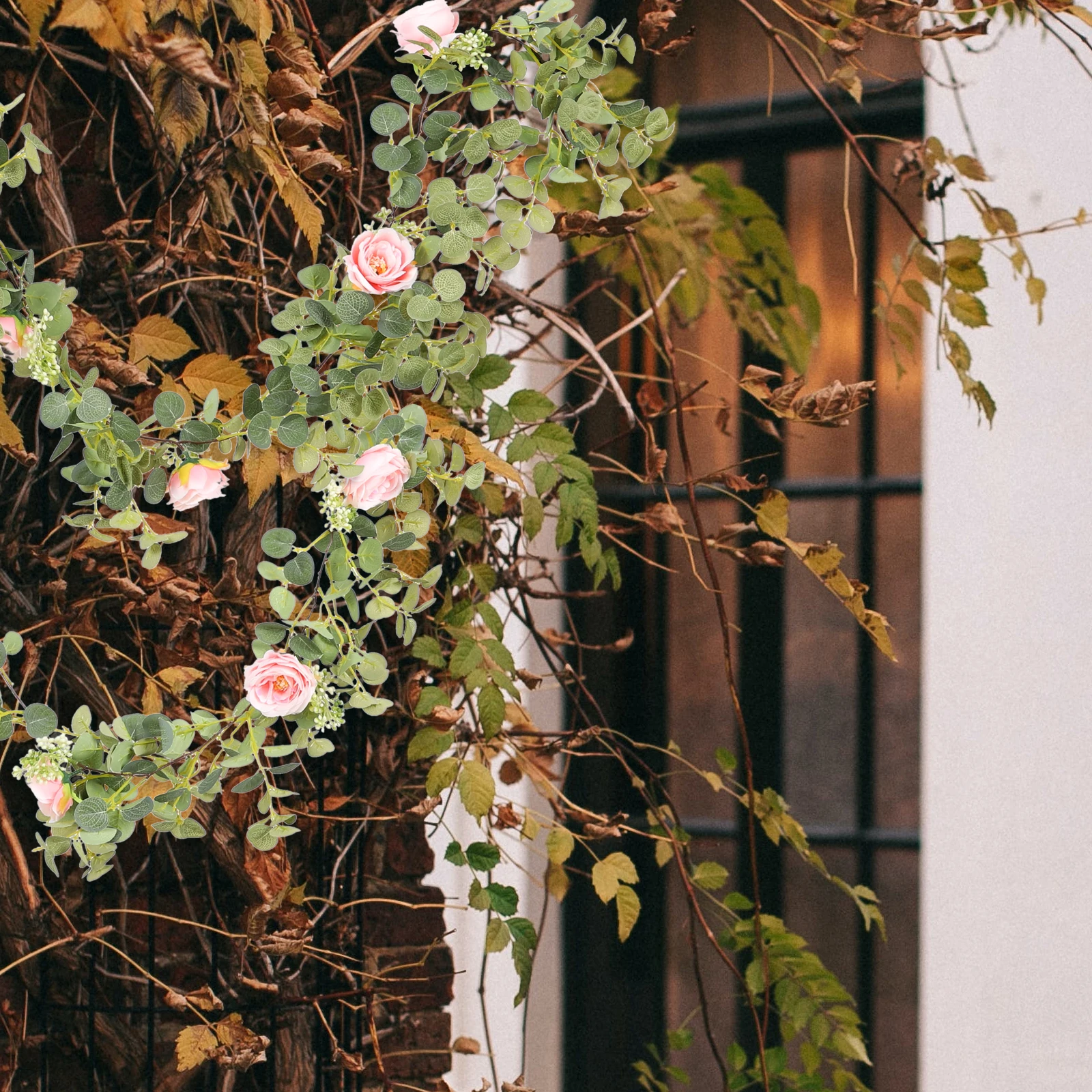 

Realistic Artificial Wedding Decorative Floral Imitation Rose Garland For Indoor Outdoor Home Party Decoration Fake Flower Vines