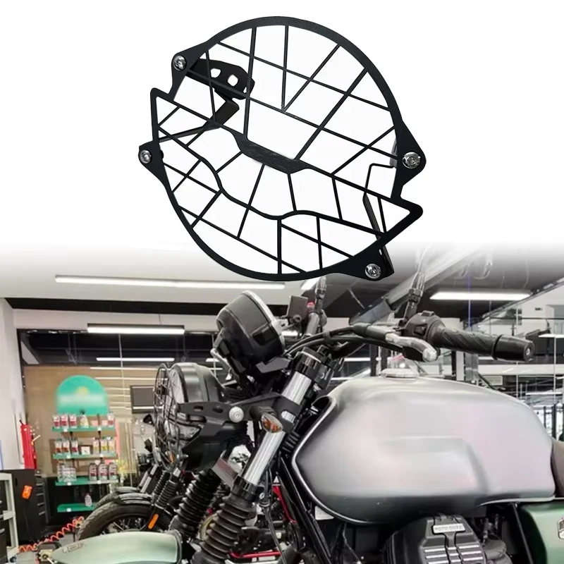 for V7 850 Stone V7 Special V9 Bobber Motorcycle Headlight Head Light Guard Protector Cover Protection Grill 2021-