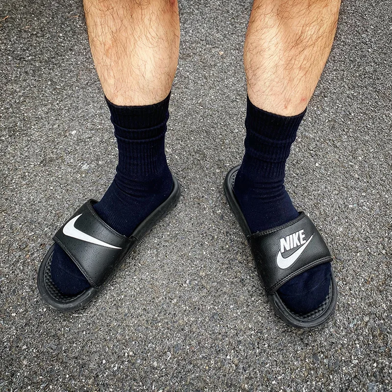 Men's Stockings Cotton Solid Color Medium Tube Towel Bottom Thickened Basketball Sweat-absorbing Breathable Youth Trend Sports S