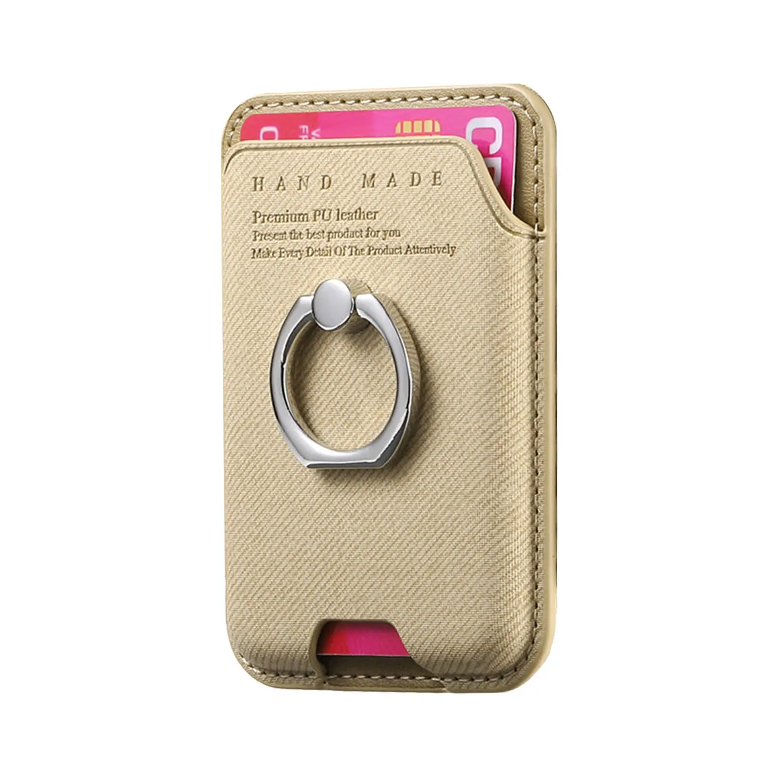 Rutschfeste Telefonkartentasche, geeignet für Magsafe, magnetische Handyhülle, universelle Brieftasche, Fingerring, Schnalle, Halter, Desktop-Unterstützung – Detail 8