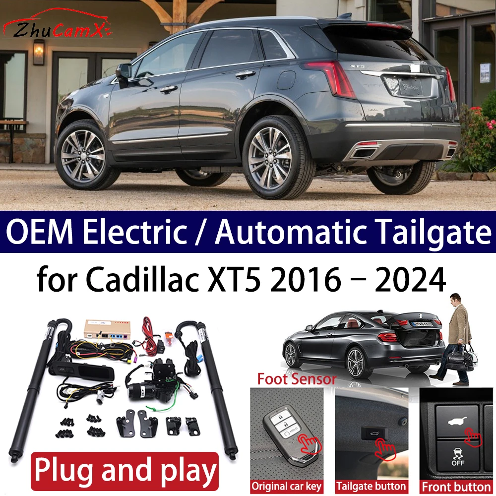 ZhuCamX for Cadillac XT5 2016–2024 Car OEM Power Electric Automatic One-Click Smart Liftgate Tail Gate Support Opener Plug＆play