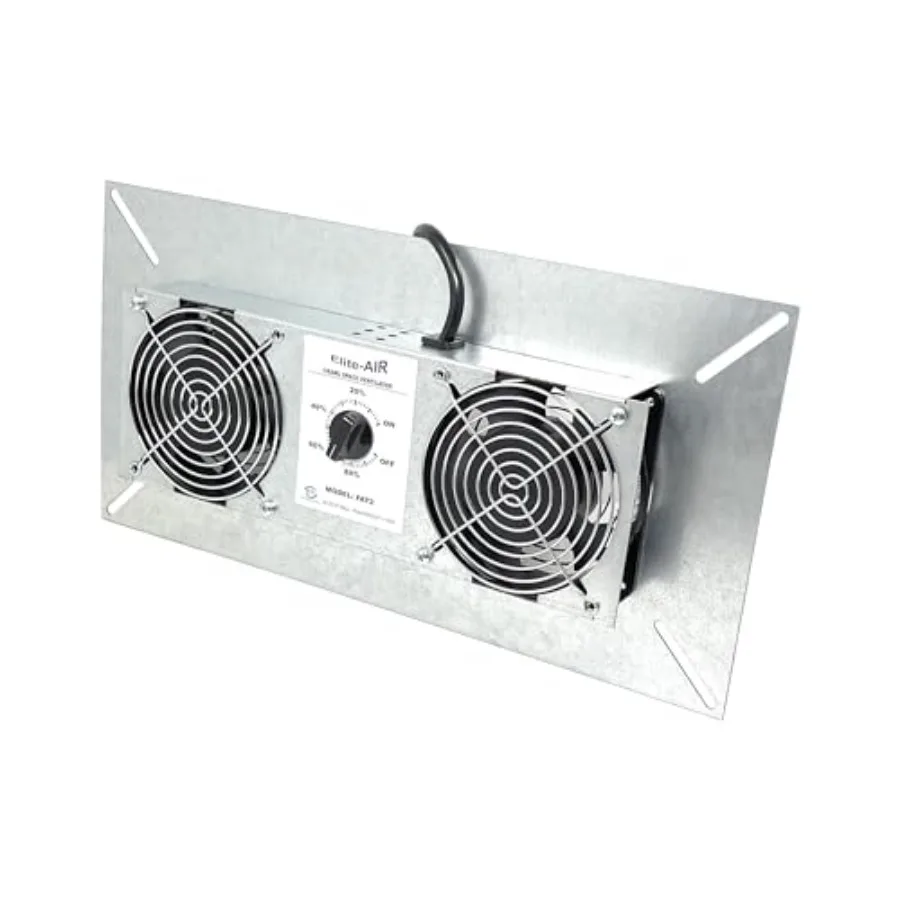 

Elite-Air FAT2 220 CFM Dual Fan Crawl Space Ventilator with Dehumidistat for Effective Moisture Control and Air Circulation in