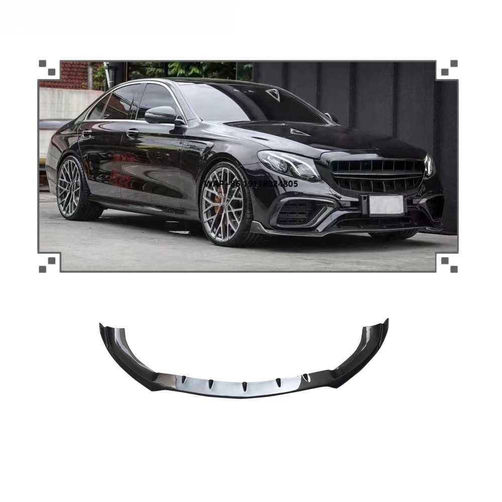

Fits for Benz W213 S213 E63 16-20 Carbon Fiber Front Bumper Lip Splitter Spoiler