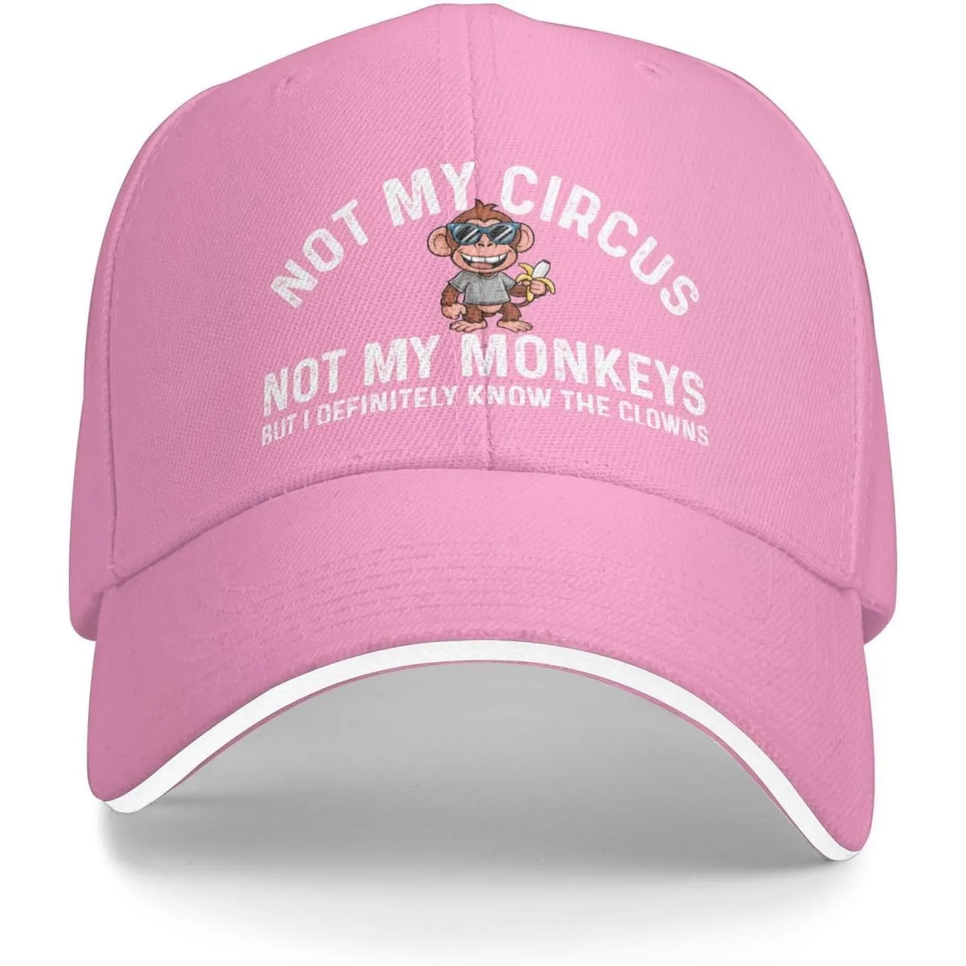 Not-My-Circus-Not-My-Monkeys-Baseball-Cap-Funny-Quote-Polyester-Adult-Casual-Sun-Protection-Hat