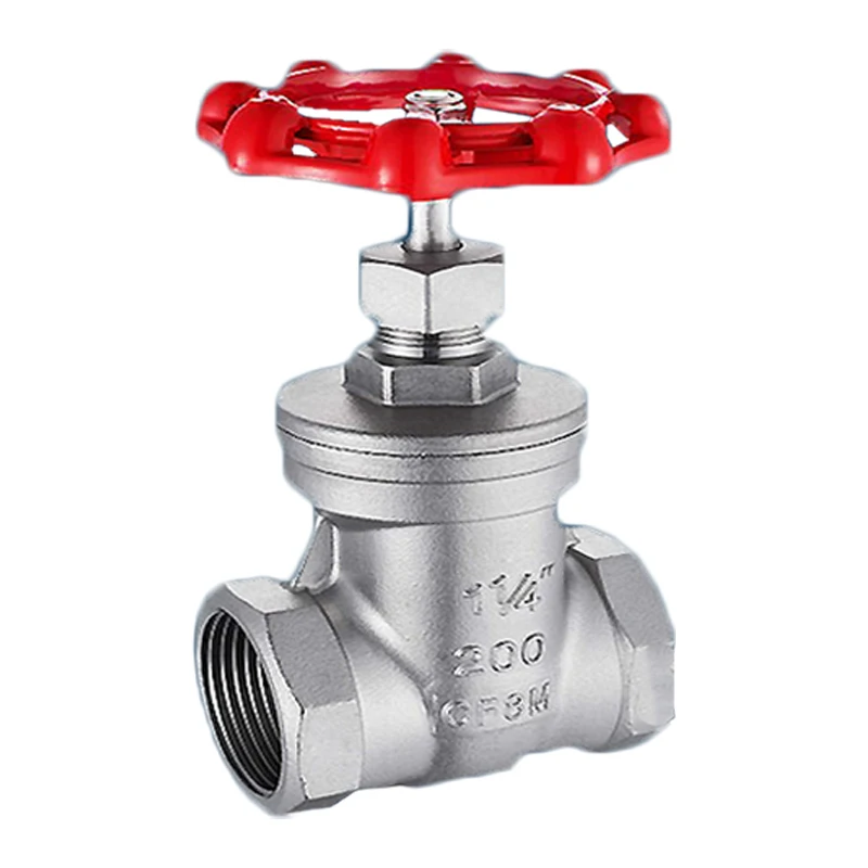 

1/2" 3/4" 1" 2" Female Thread Stainless Steel SS304 Thickened High Pressure Gate Valve Straight through Gate Valve DN15-DN50