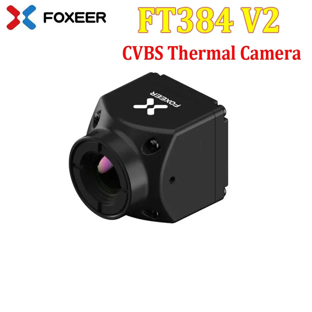 FOXEER FT384 V2 Analog CVBS Thermal Camera 50FPS OutputEasy Deployment CNC Case for Full Protection 4.5-18V for RC FPV Drone