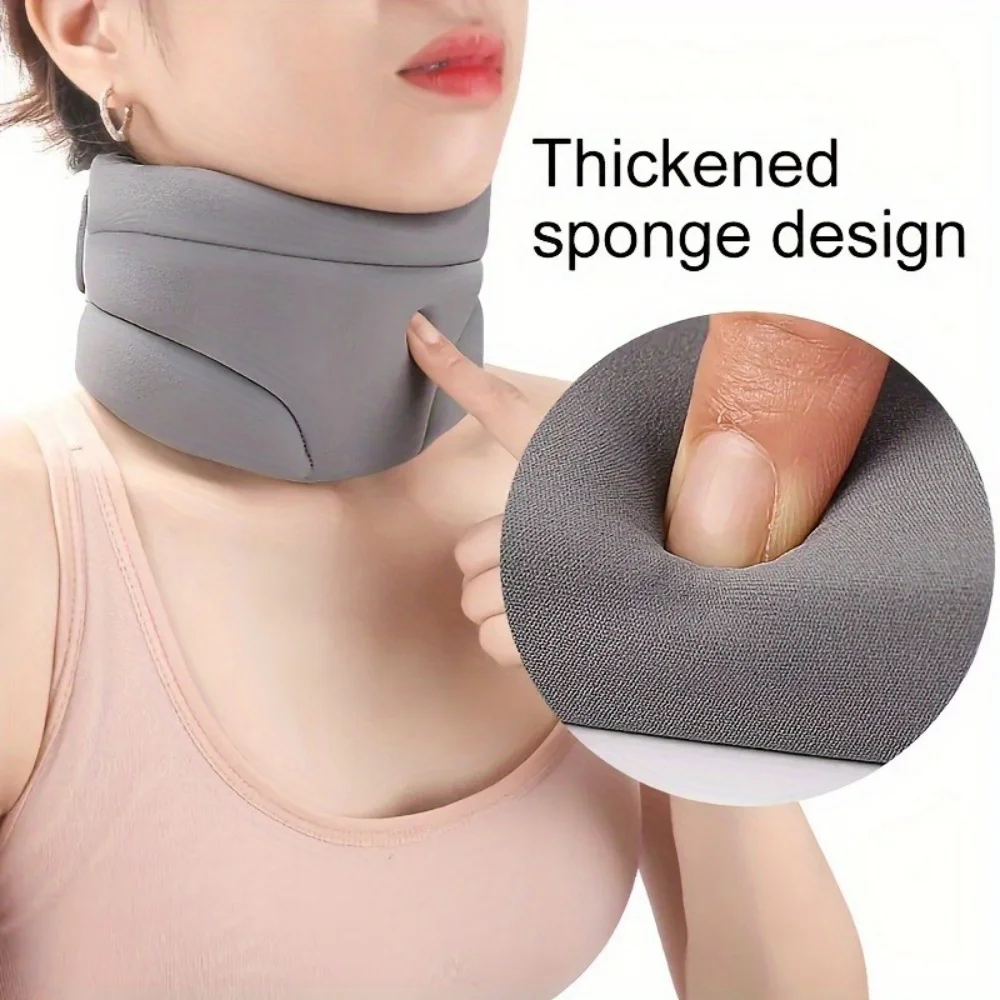 Soft Foam Neck Brace Support Adjustable Braces with Replacement Cover for Home School Office Travel