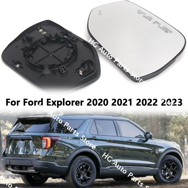 

OEM LB5Z17K7070 LB5Z17K707-B For Ford Explorer 2020-2022 2023 Auto Heated Blind Spot Warning Rear White Mirror Glass USA Model