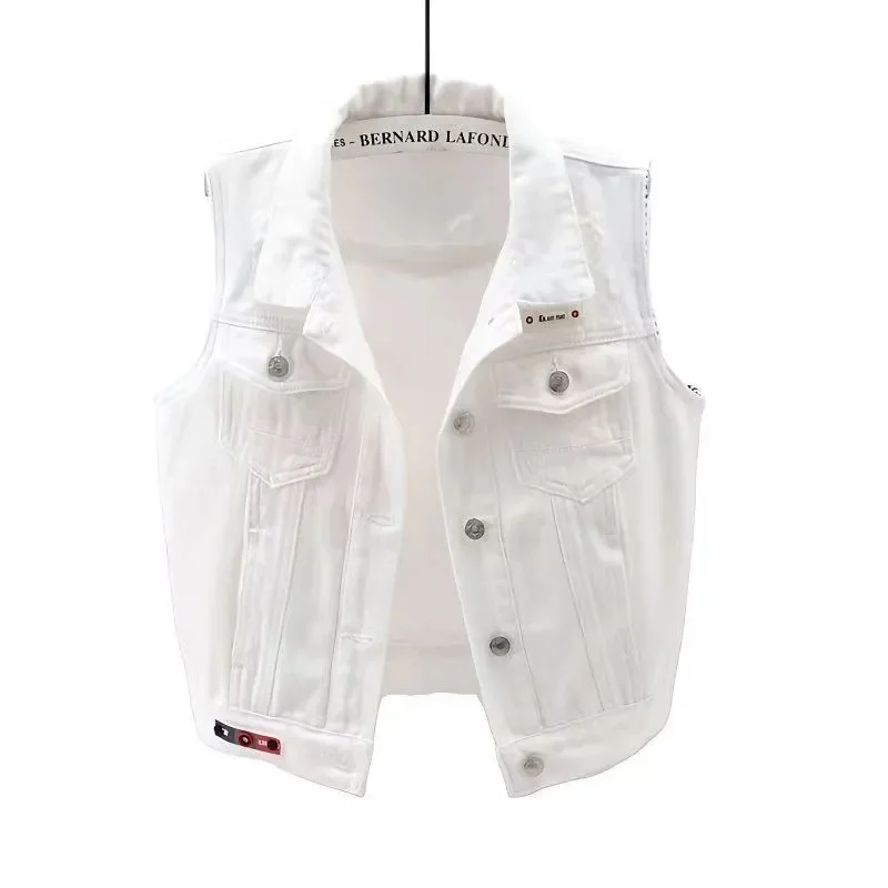 2025 Female Hooded Large Size 5XL Jeans Vest Jacket Spring Summer Women New Denim Sleeveless Coat Korean Lady Cowboy Waistcoat