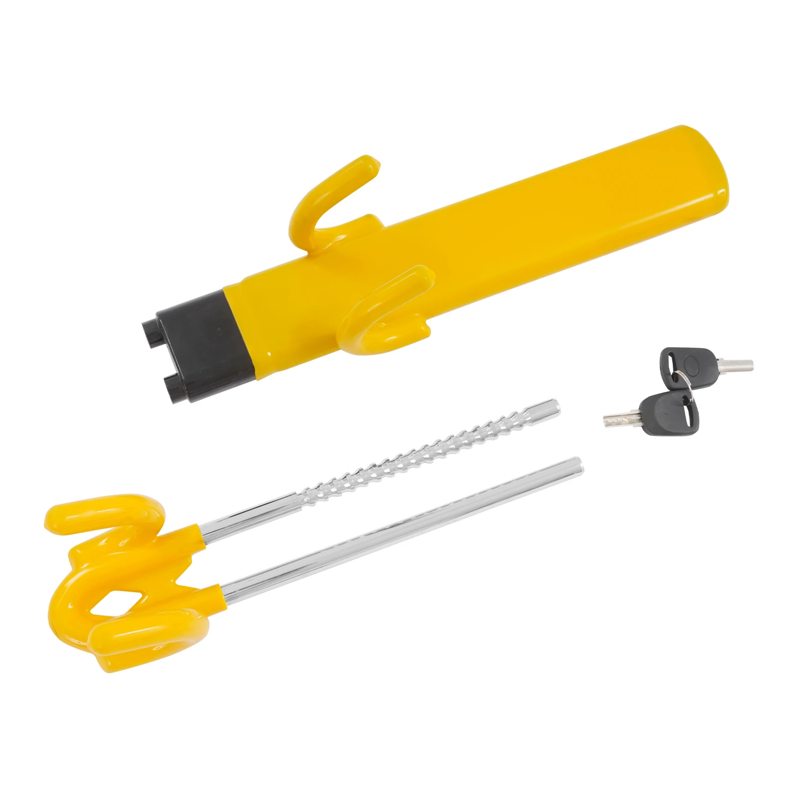 Picture 7: Universal Car Steering Wheel Lock Retractable T-Locks 47-64cm Heavy Duty Anti-Theft Car Protection Device Security Tool