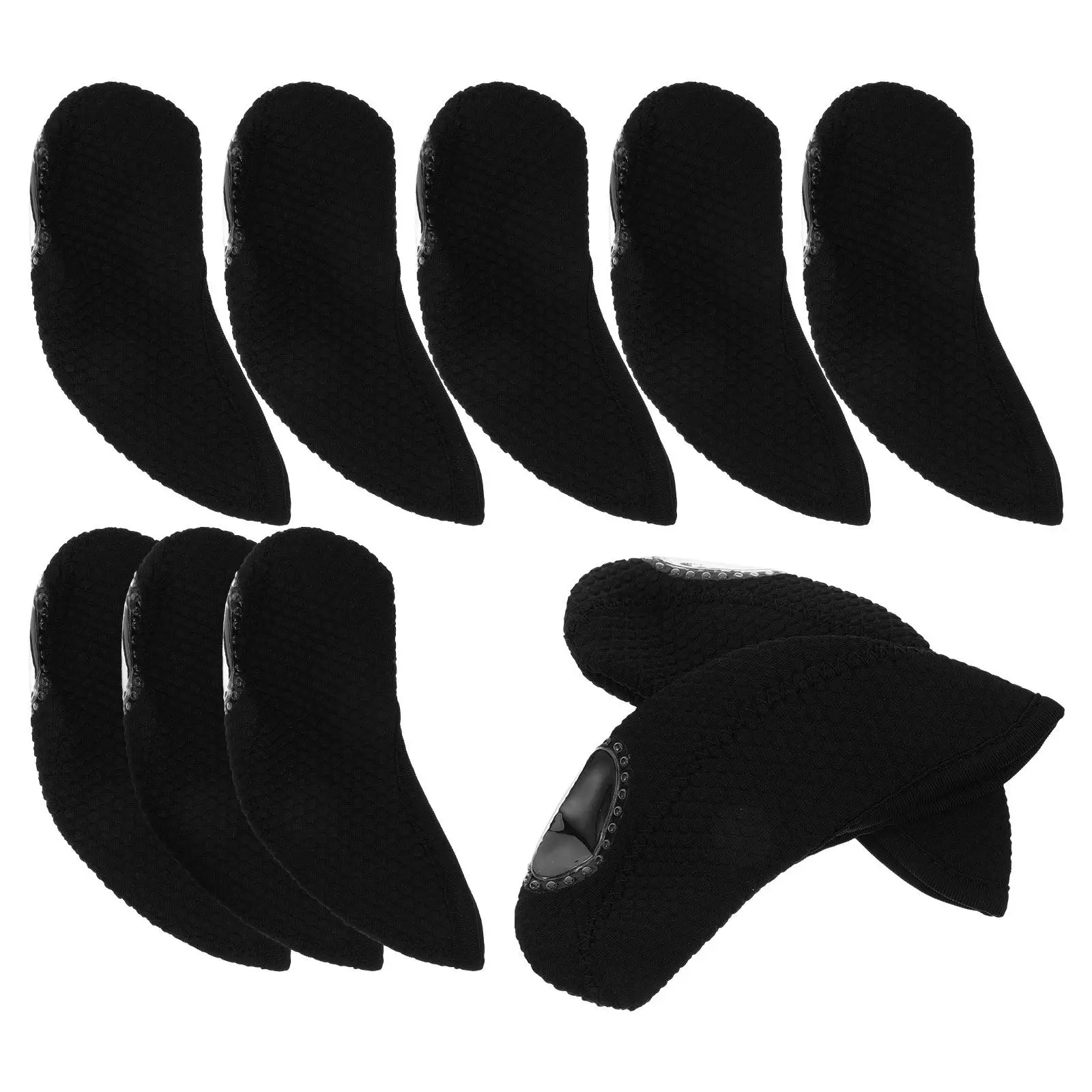 10Pcs Golf Club Head Covers Mallet Putter Cover Protective Lightweight Polyester Sleeve Golfing Rod Head Protector Anti-Scratch