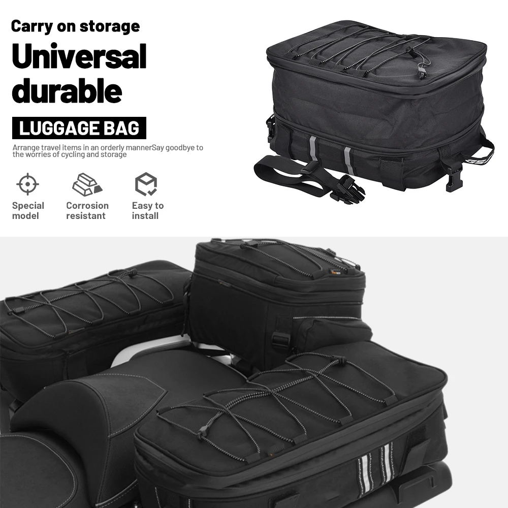 Fits All Original BMW Aluminum Alloy Rear Trunk Lid Motorcycle Touring Top Bag Hot Sale Motorbike Gear Storage Cargo Bag