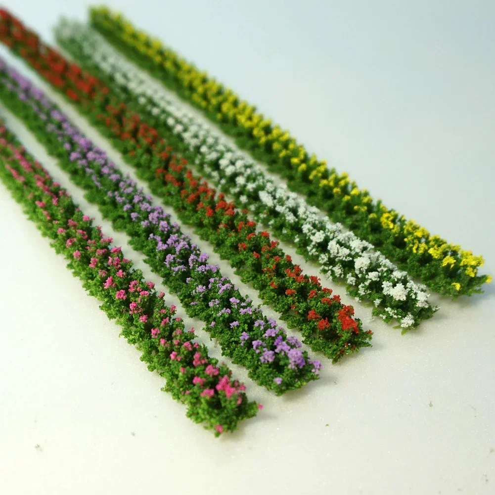 Self-Adhesive Static Grass Tufts Model Static Grass Tufts Miniature Scenery Mixed Wildflower Shrub Strips Layout Train Railway