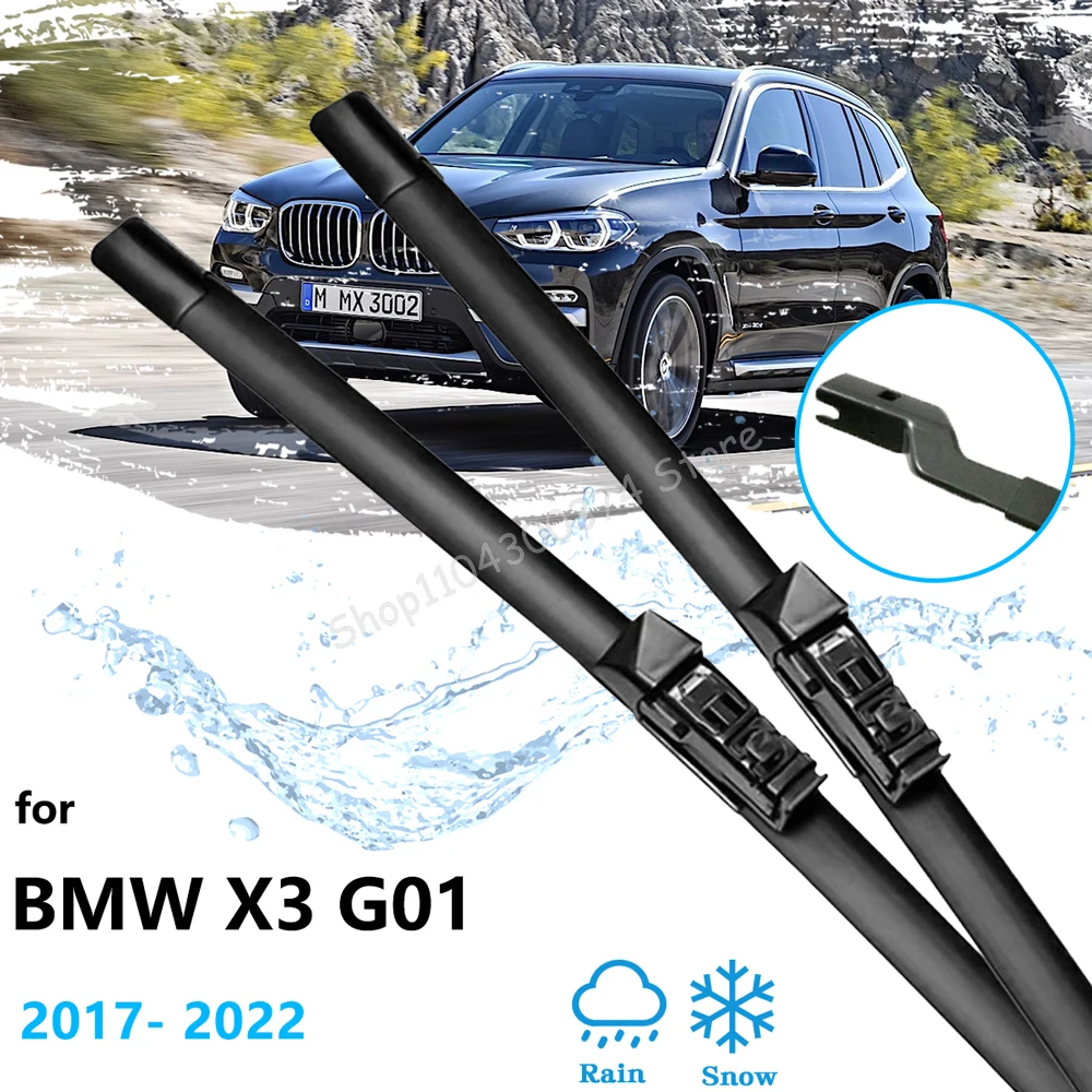 

2x For BMW X3 G01 2017 2018 2019 2020 2021 2022 Front Wiper Blades Cutter Rubber Arms Car Windshield Windscreen Window Cleaning