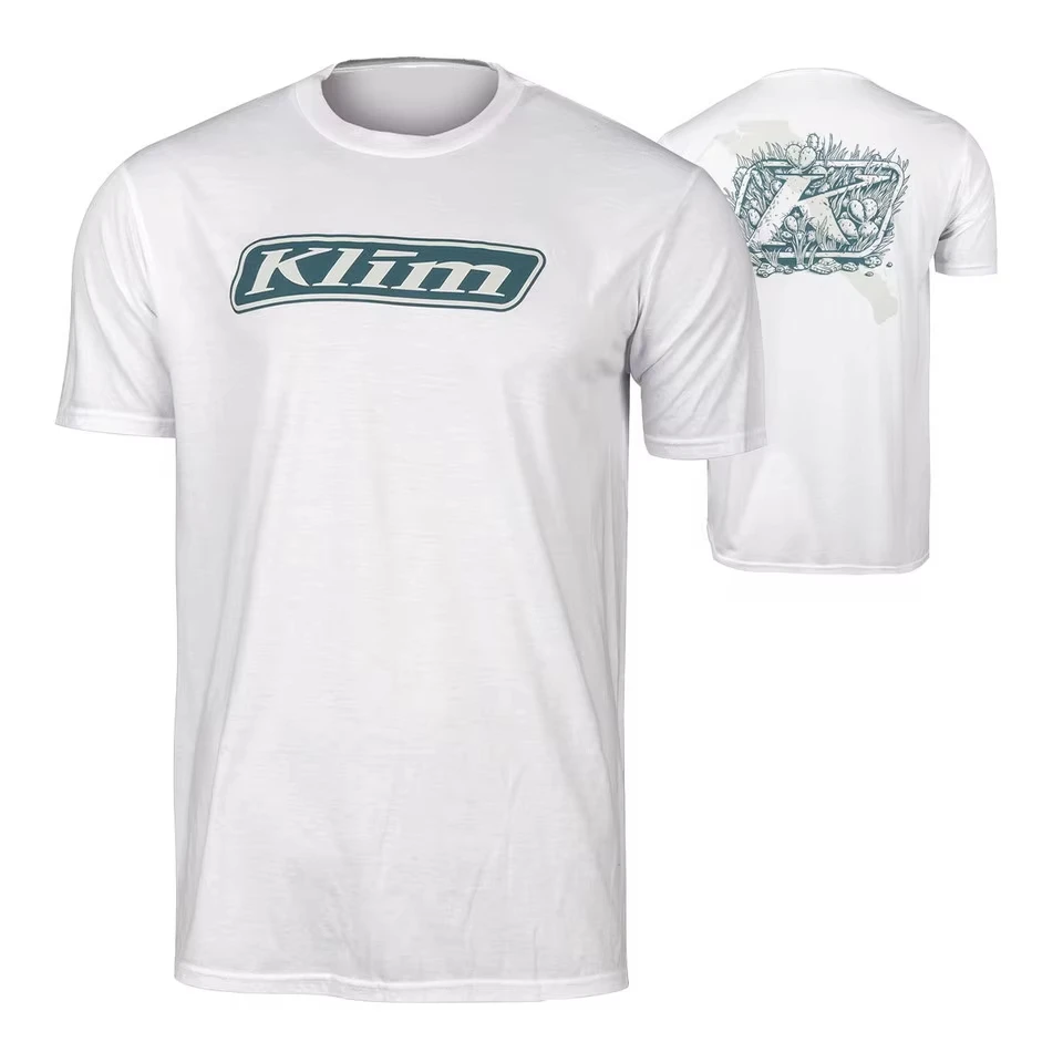 2026 Summer New Klim Short Sleeved Round Neck Loose Sports T-shirt Men Women Oversized 100_Cotton T-shirt Street Wear Y2K view 3