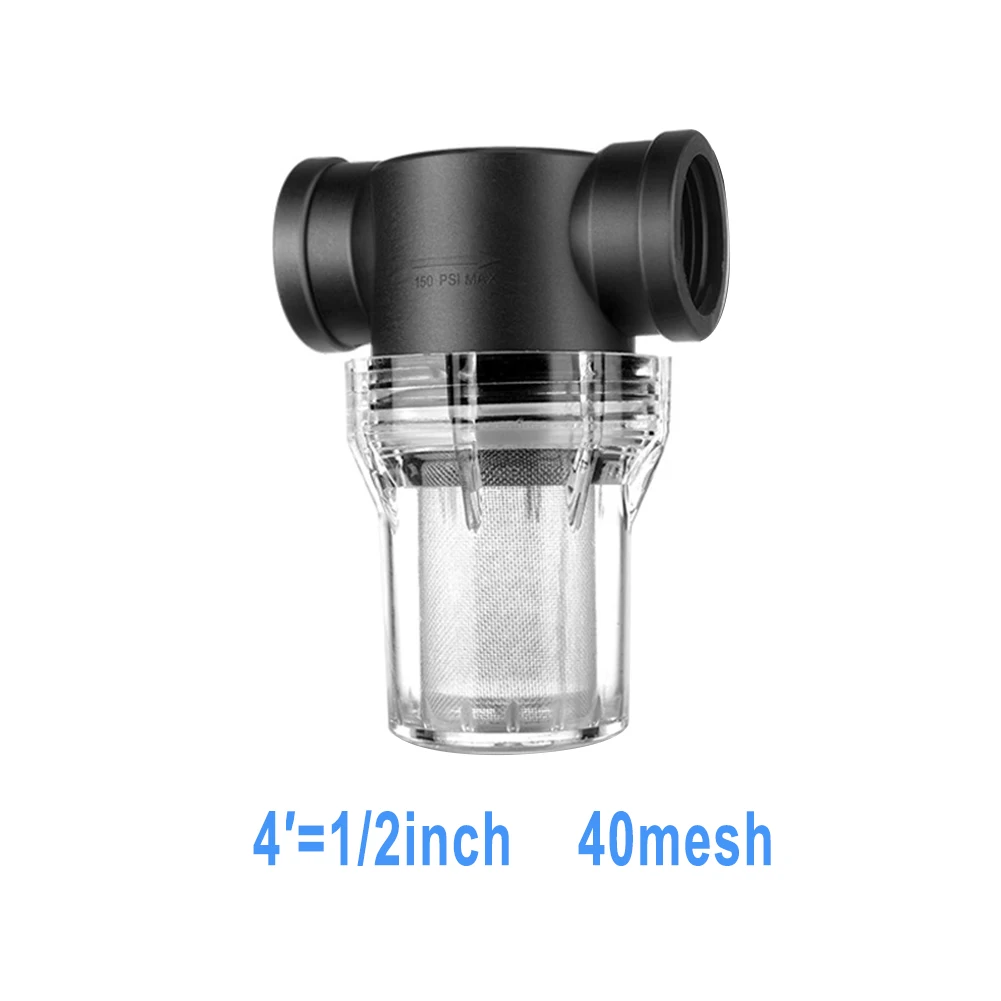 New 40 80Mesh Inline Mesh Strainer Water Pump Filter Screen Garden Irrigation High Flow Pipeline Filter