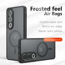 Case For Oneplus ACE 3V Magnectic Wireless Charging Frosted Matte PC TPU Transparent Cover for Oneplus ACE 3V Shockproof Bumper