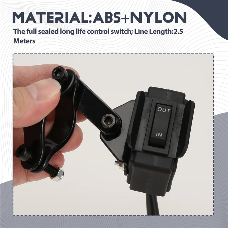 

Простой кулисный переключатель лебедки 12 В с монтажным кронштейном, комплект линии управления на руле для ATV UTV, аксессуары для электрической лебедки