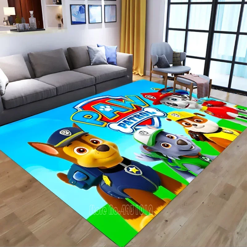 Anime 3D Print Kids Carpet Bouncing Dog P-Paw P-Patrol Rug Living Room Bedroom Decor Baby Children Anti Slip Crawling Mat