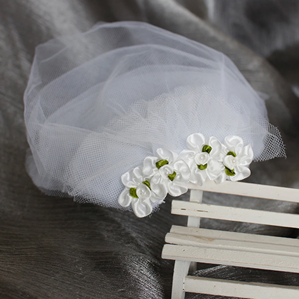 

Pet Wedding Veil Accessories Bridal Dog Hat Clip Cosplay Puppy Bride Headwear Lace Flower Spring Easy Pet Dress Supplies