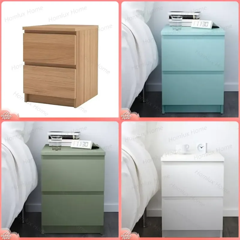 Country Style Bedside Table Natural Wood Bedroom Nightstand All Solid Hardwood Bedside Table for Small Spaces Modern Rustic