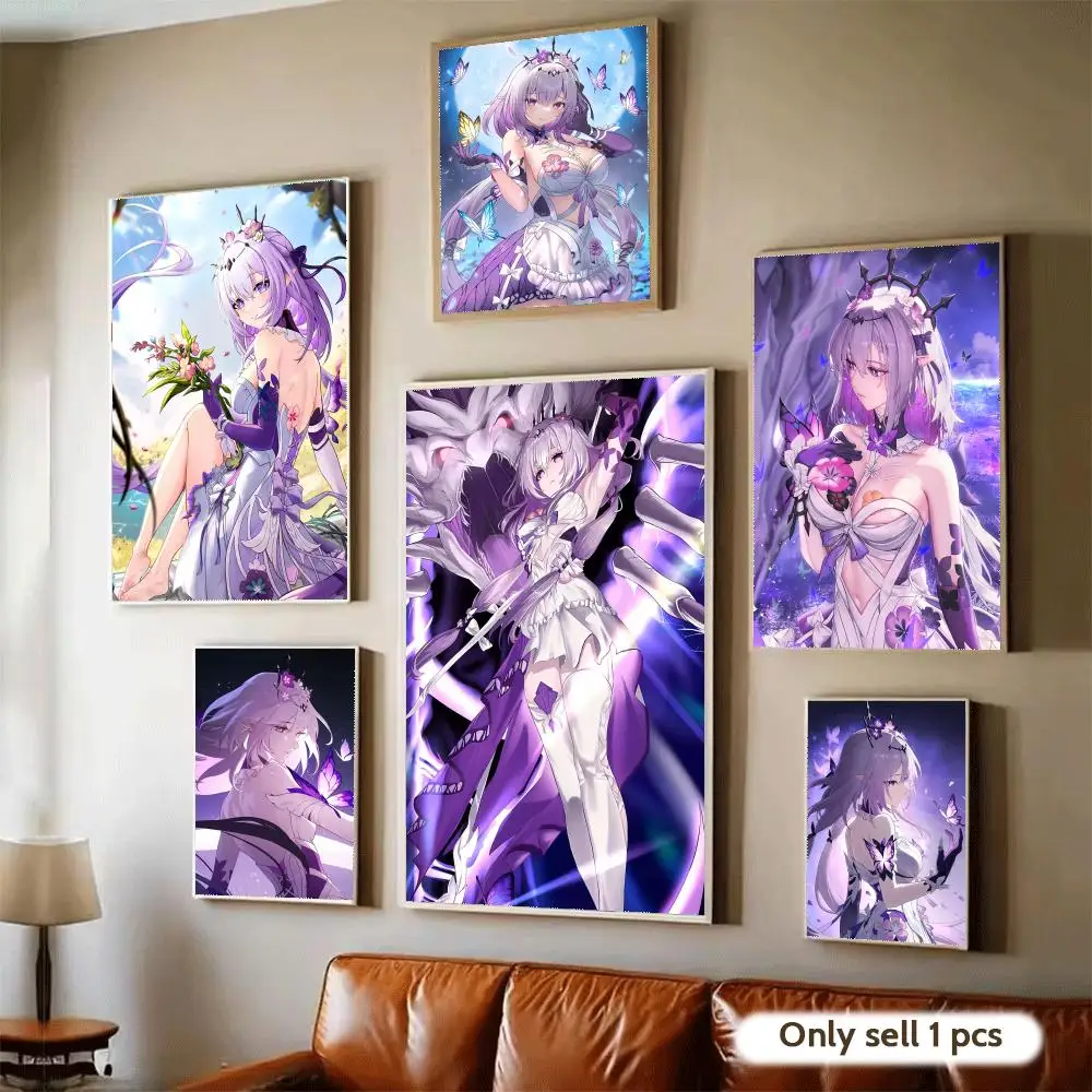 Castorice Honkai Star Rail Poster Modern Self-Adhesive Art Wall Decals for Bedroom & Living Room Home Decor, Great Gift Idea