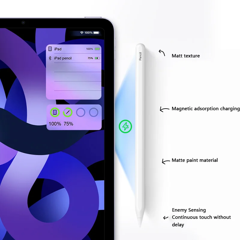 Stylus Pen for iPad with Magnetic Wireless Fast Charging for iPad Air5/Air 4 Generation Fast Charge Active Pencil For iPad Pro11