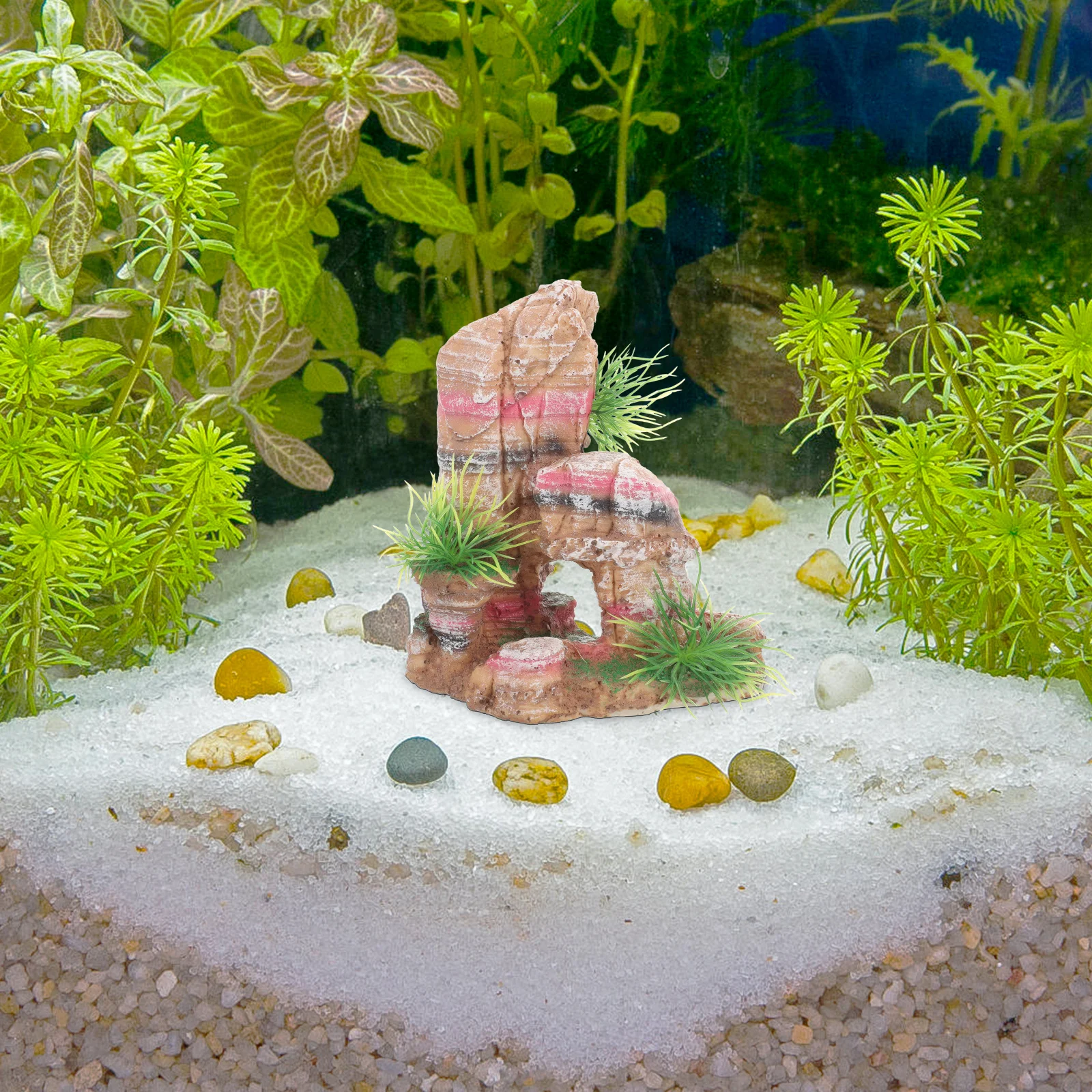 

Aquarium Resin Fish Tank Rockery Natural Simulation Mountain Landscape Decoration Fish Shelter Ornament Aquarium Accessories