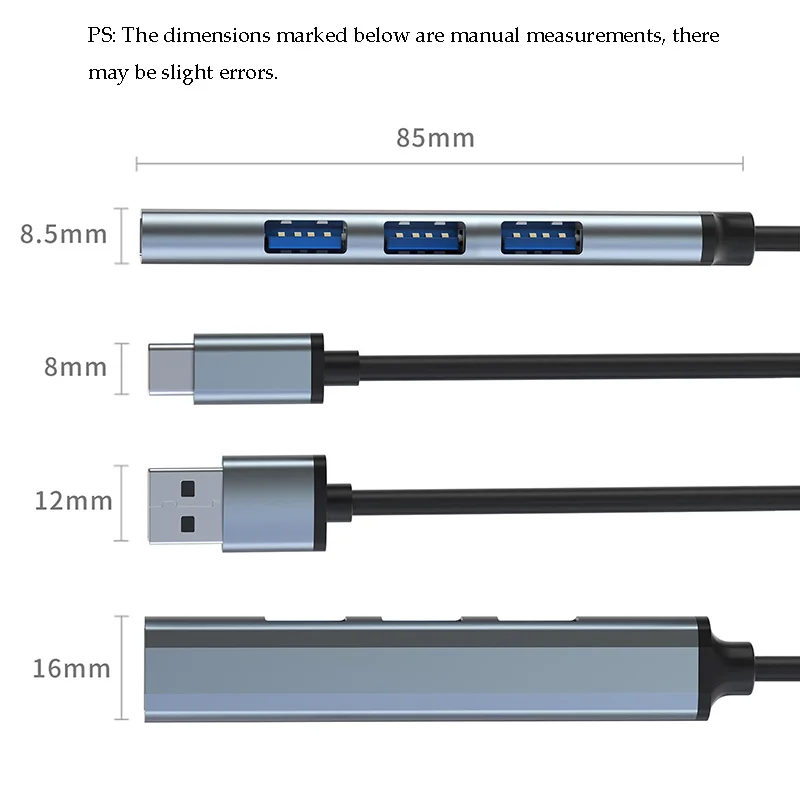 USB Hub Type C Hub USB3.0 OTG 4 Port USB C HUB Multi Splitter Adapter Laptop Computer Accessories For Xiaomi Lenovo Macbook Pro