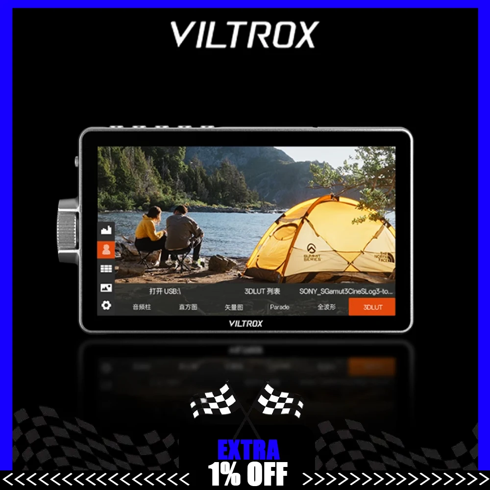 شاشة Viltrox DC-A1 مقاس 7 بوصة 2800nit احترافية عالية الدقة للتصوير الفوتوغرافي وتسجيل الدخول وصناعة الأفلام وتلفزيون شاشة تعمل باللمس