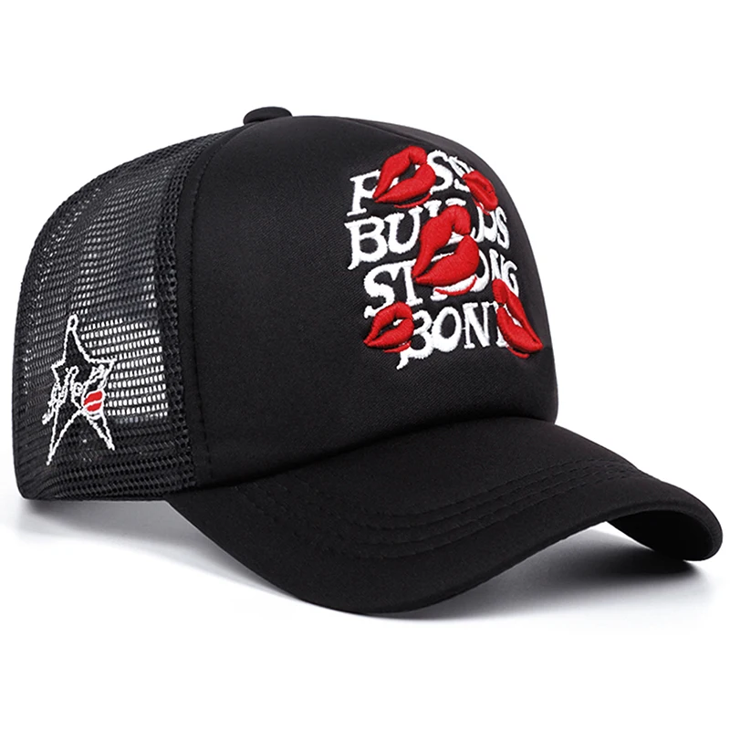 2026 Creative New Baseball Hat Lipprint Embroidery Outdoor Leisure Sunshade Hat Street Hip Hop Hat Daily Commuting Webhat Unisex
